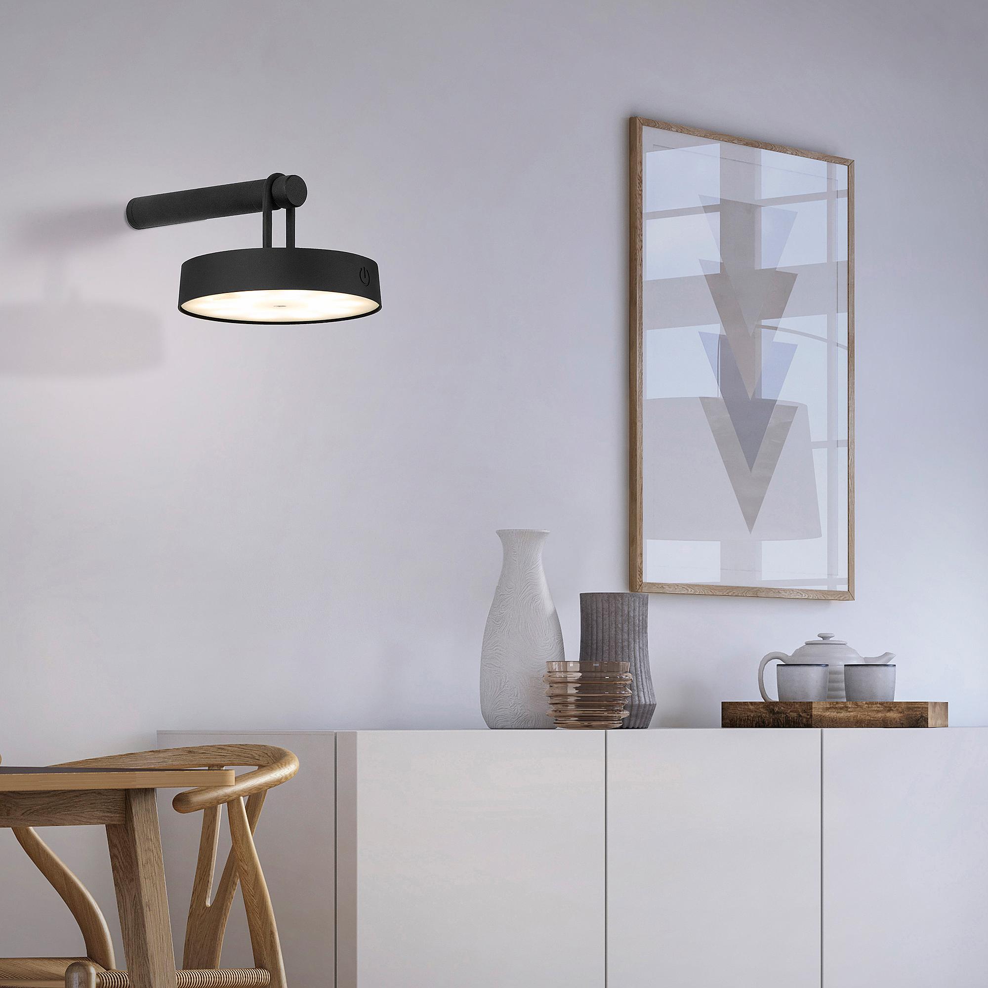Arma LED Wall Light Iron Black 1-bulb 3
