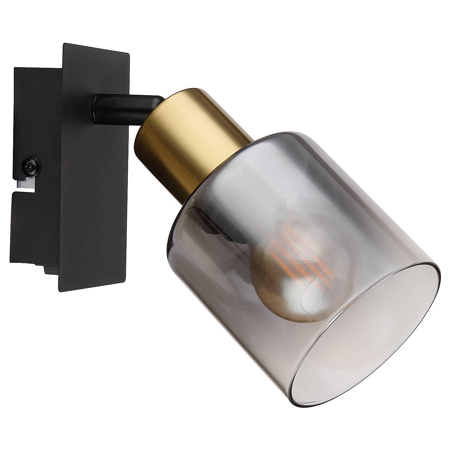 Hollsy Wall Light Colored Glass Iron Single-flame 3