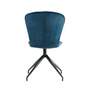 2x Polsterstuhl Samt Eisen Blau 5