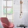 Pendant lamp 2-bulb Natural fiber Natural 4