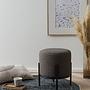 Upholstered stool Bumyra boucle anthracite 0