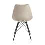2x dining chair velvet metal sand 3