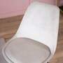 2x dining chair velvet metal sand 5