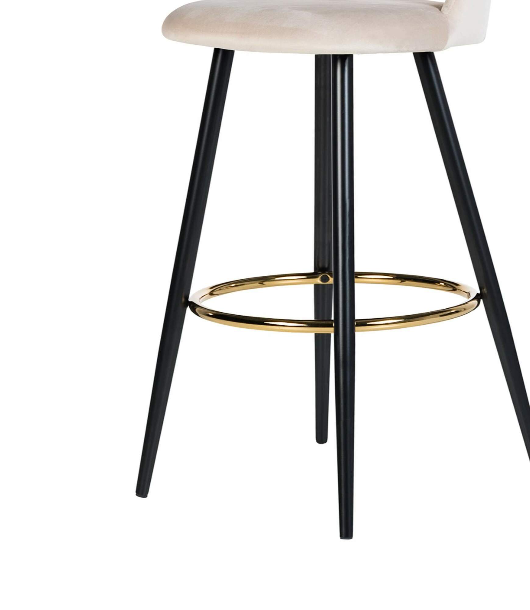 Bar stool Velvet Metal Cream 7