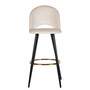 Bar stool Velvet Metal Cream 3