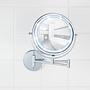 Power-Loc LED Wandspiegel Lumi Silber Stahl Spiegelglas 2