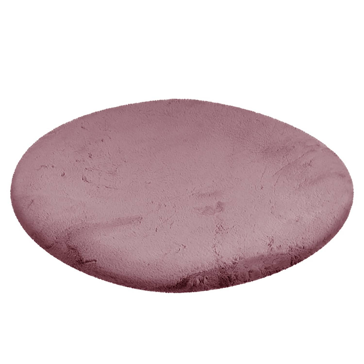 Shaggy rug Rabbit Light Pink Ø 120cm 3