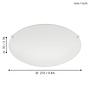 Ceiling light Mars III Glass Steel 1-bulb White 4