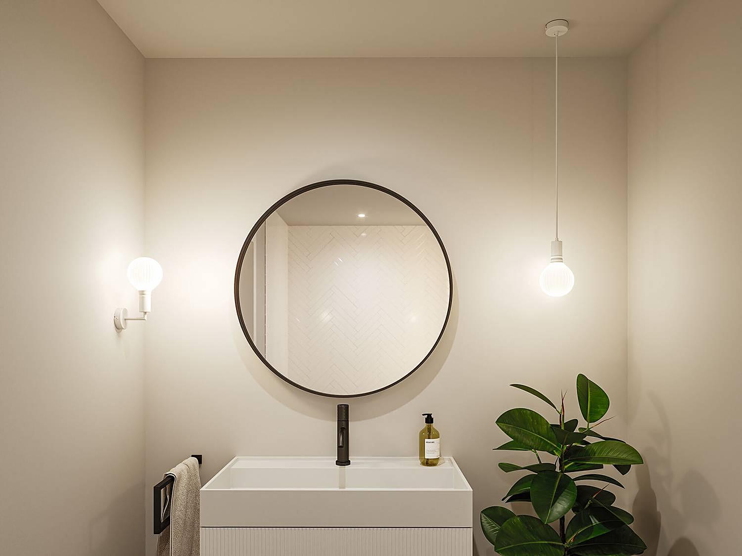 Wall lamp Aluminum White 1-flame 1