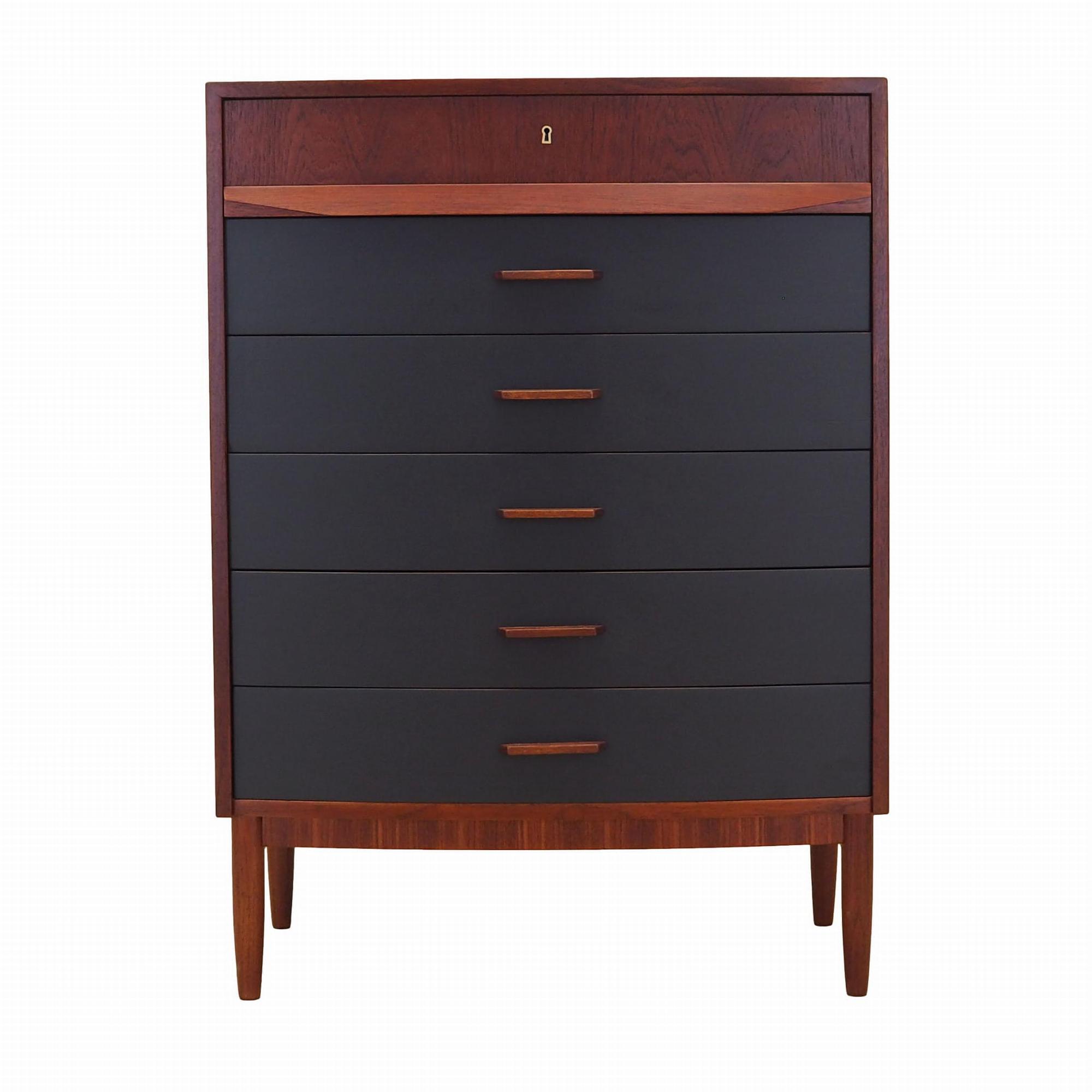 Chest of drawers Teak wood 1970s 0