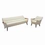 Set da soggiorno beige anni '70 0