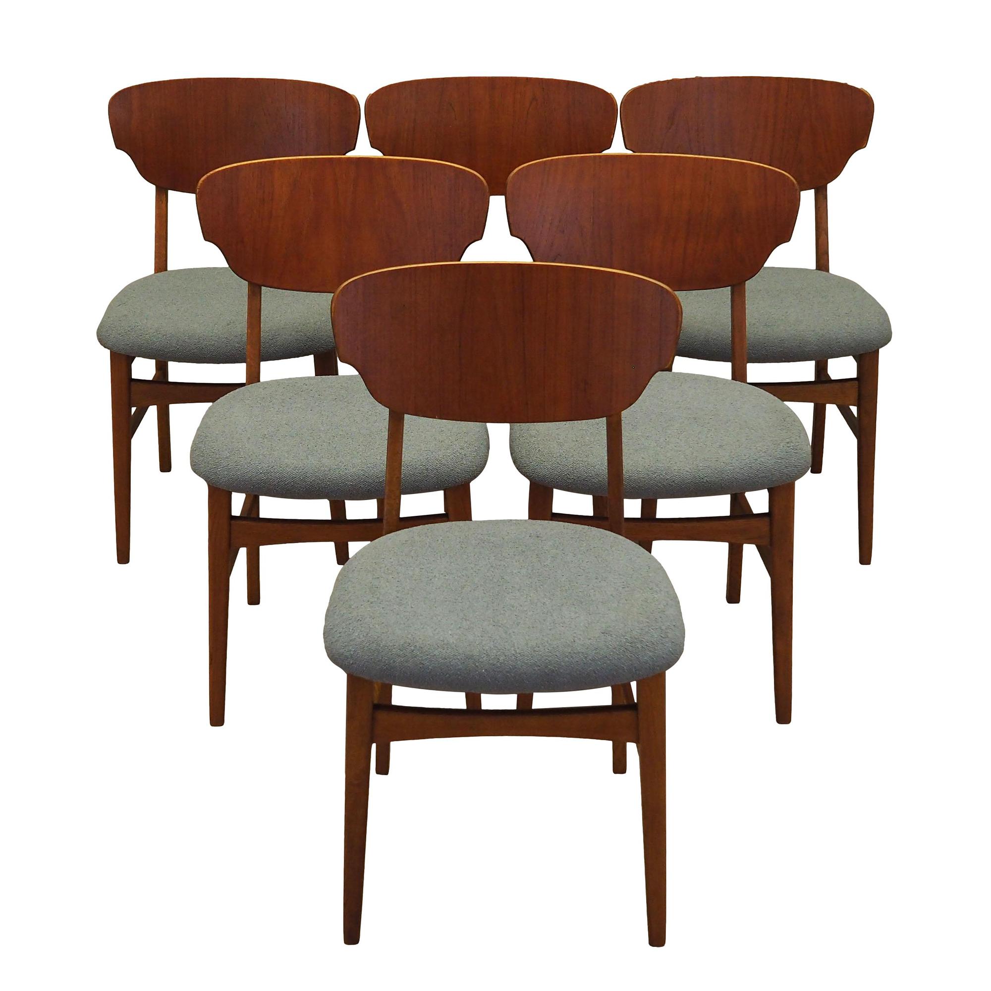 6x Dining chair teak 1970s 0
