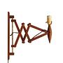 Scissor Wall Lamp Teak Wood 1970s 0