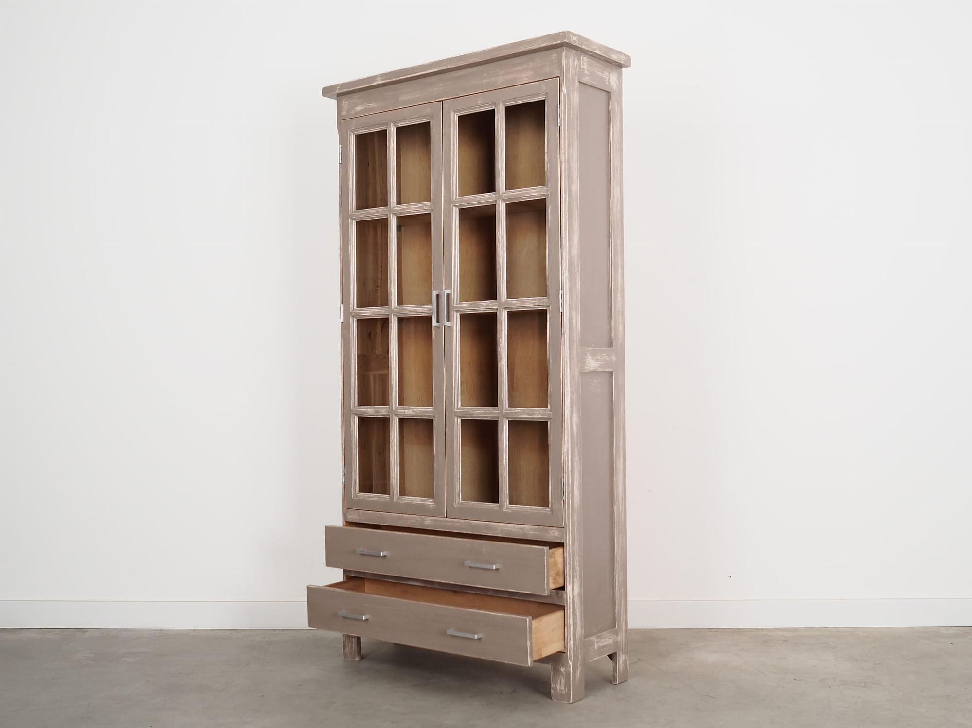 Display cabinet Oak 1980s 4