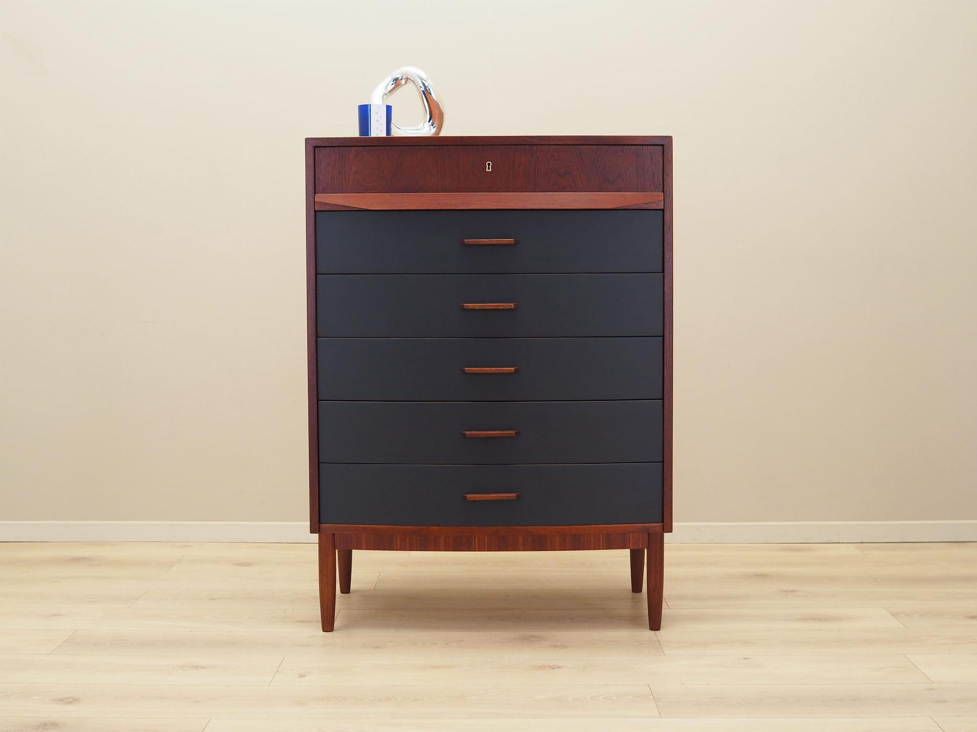 Cassettiera in legno di teak anni '70 1