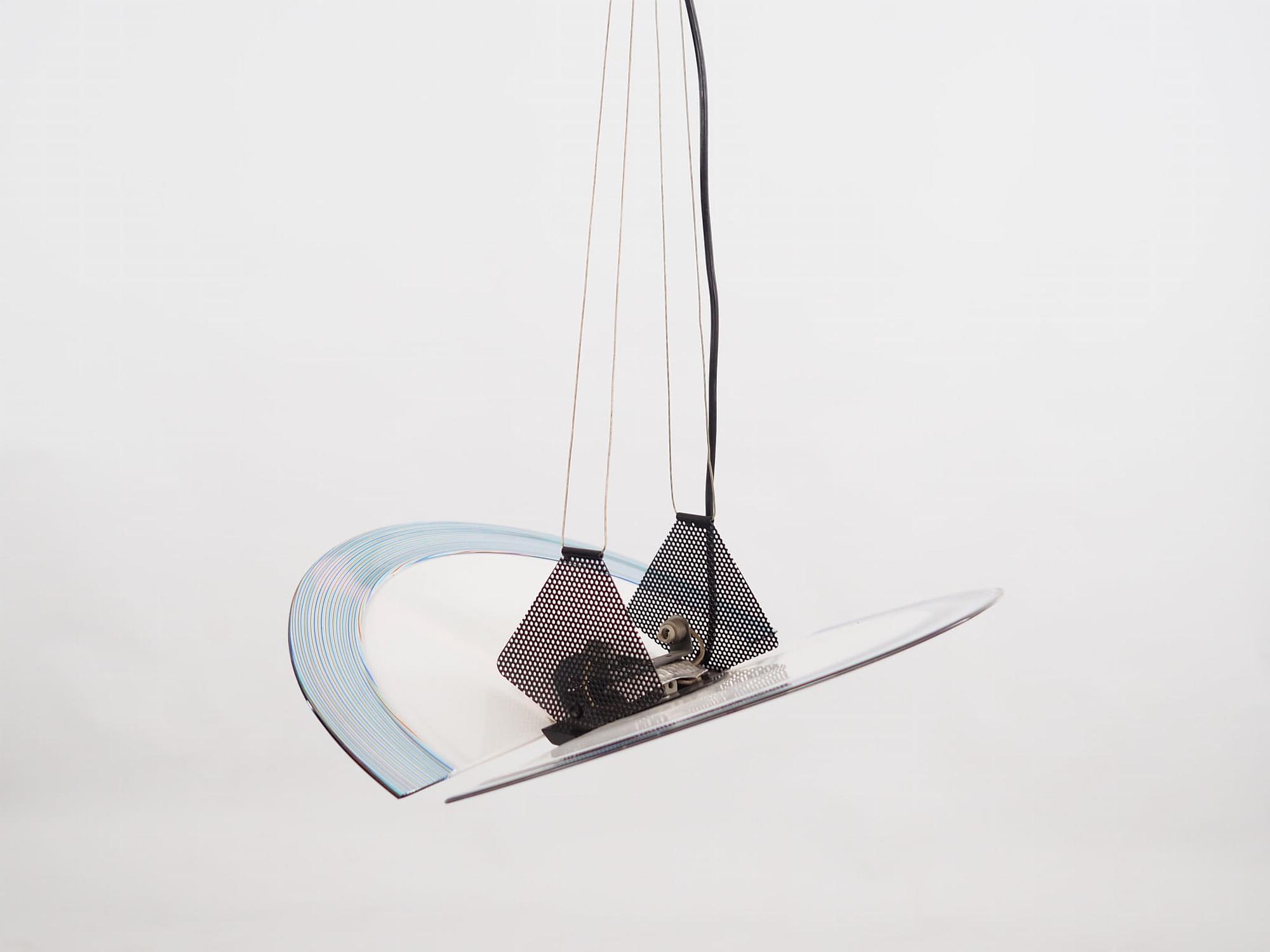 Pendant lamp Metal Glass 1990s 3