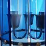 Pendant lamp Glass Blue 1970s 4