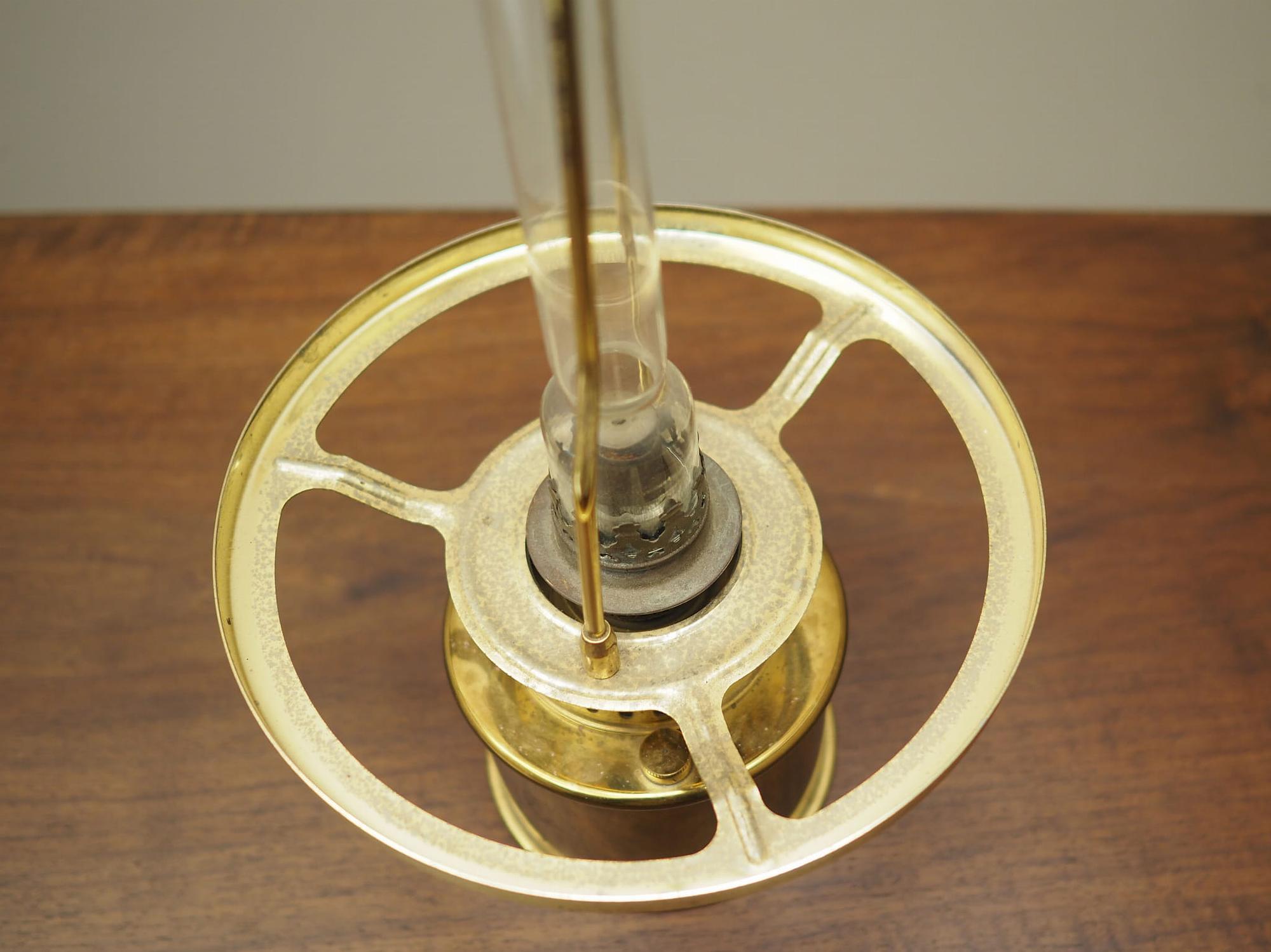 Lampada da tavolo a olio metallo vetro anni '50 6