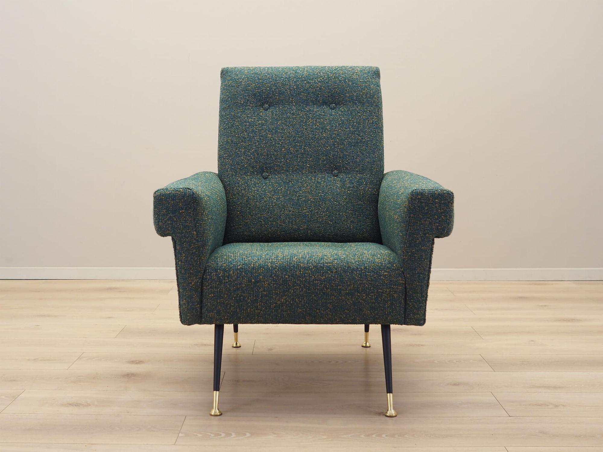 Poltrona in tessuto verde 4