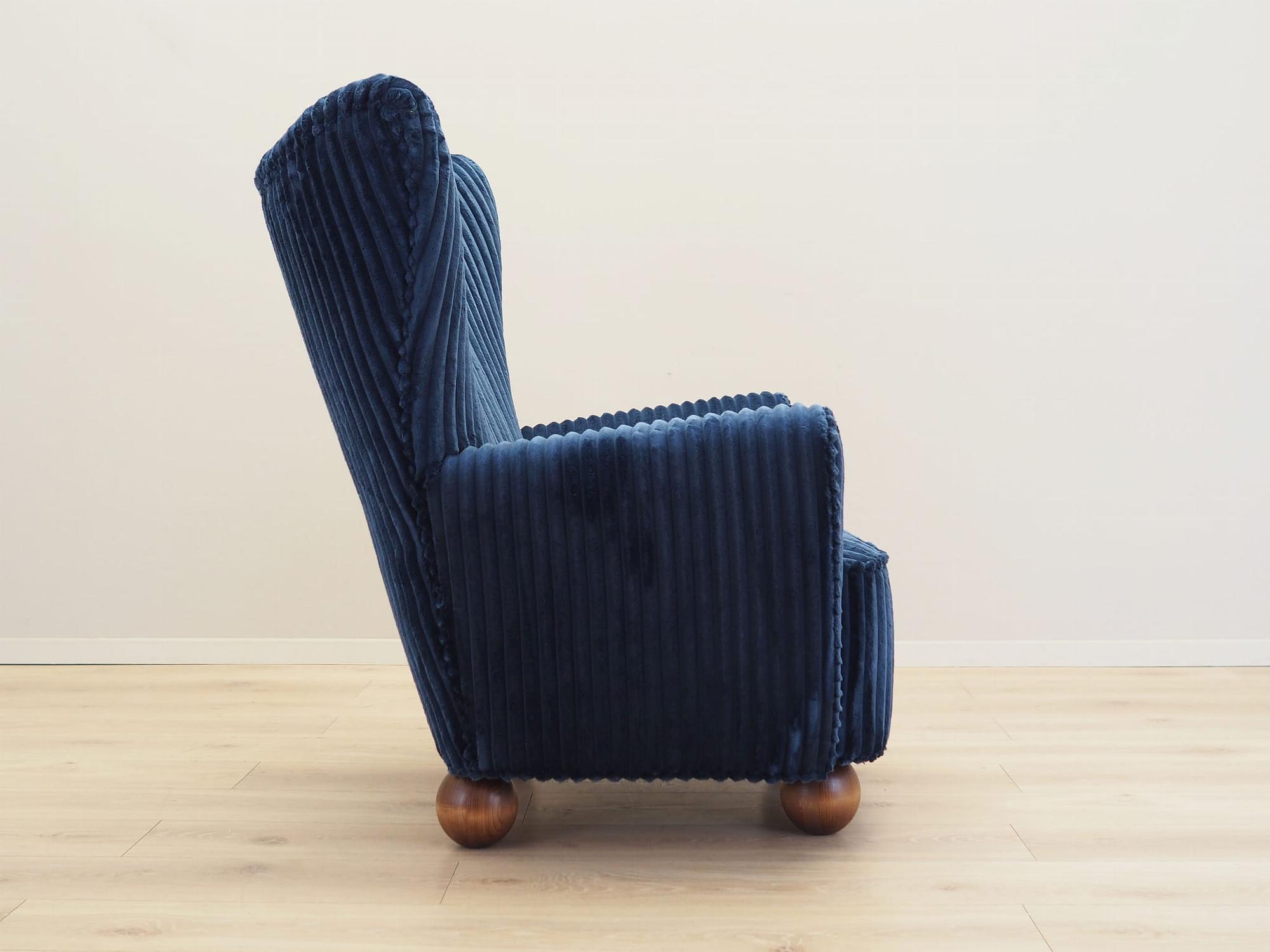 Armchair Velour Dark Blue 7