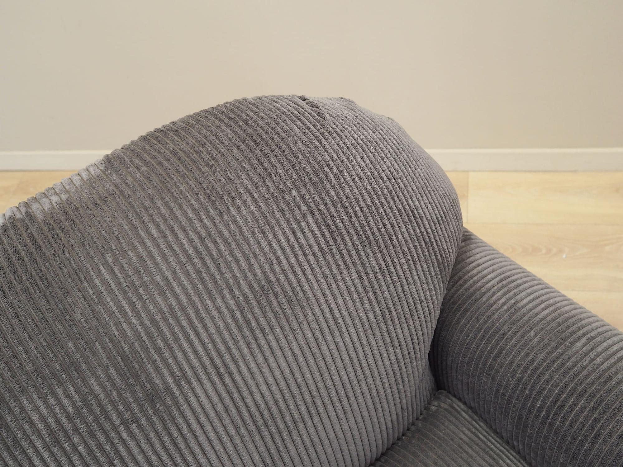 Armchair Velvet Grey 1980s 9