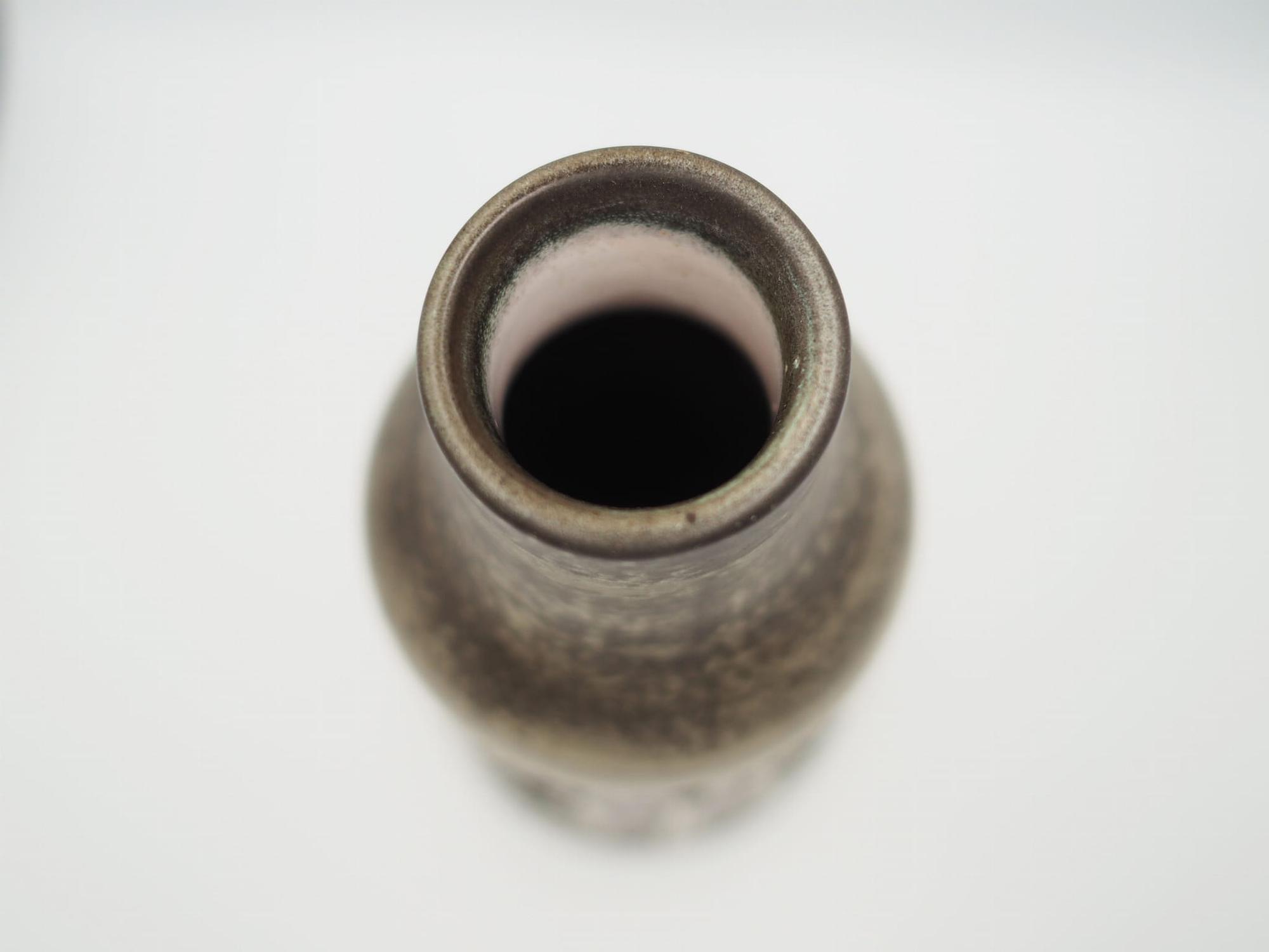 Vase Keramik Grün 1960er Jahre 4