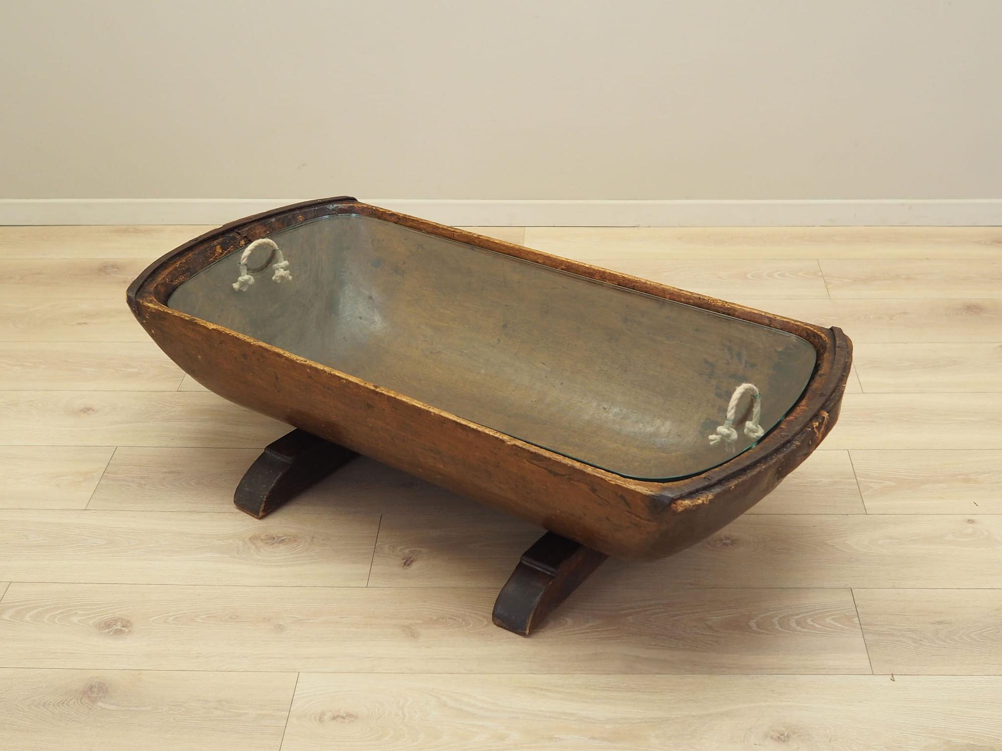 Coffee table Pine wood 1960s 7