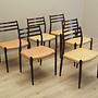 Sechser-Set Mahogany Stühle 1960 Jahre 2