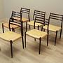 Sechser-Set Mahogany Stühle 1960 Jahre 3