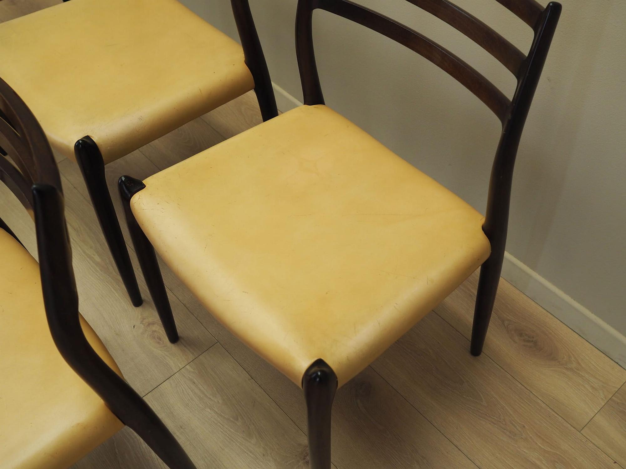 Sechser-Set Mahogany Stühle 1960 Jahre 7