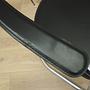 4x Dining chair leather metal 1980s 5