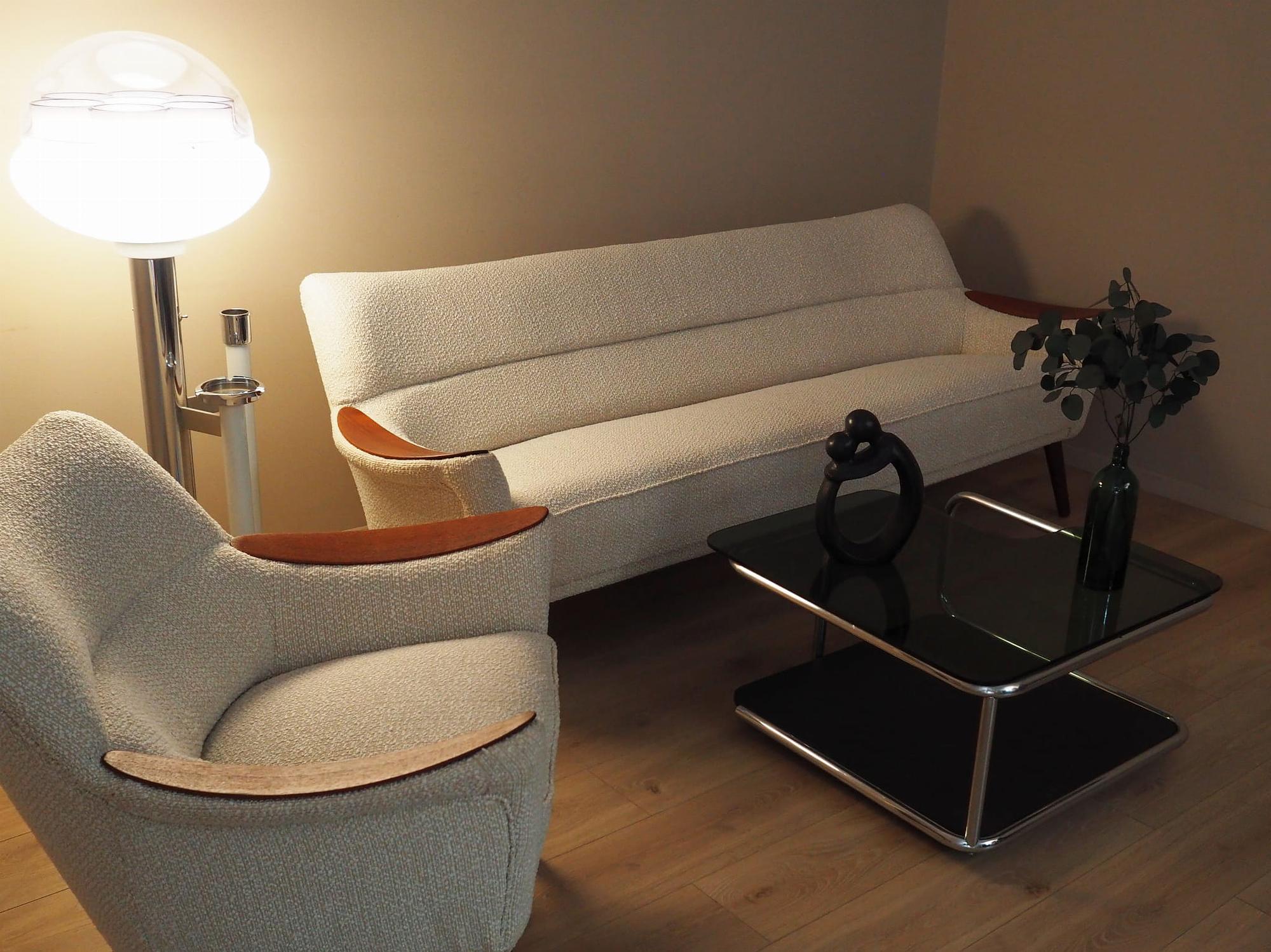 Living room set beige 1970s 3