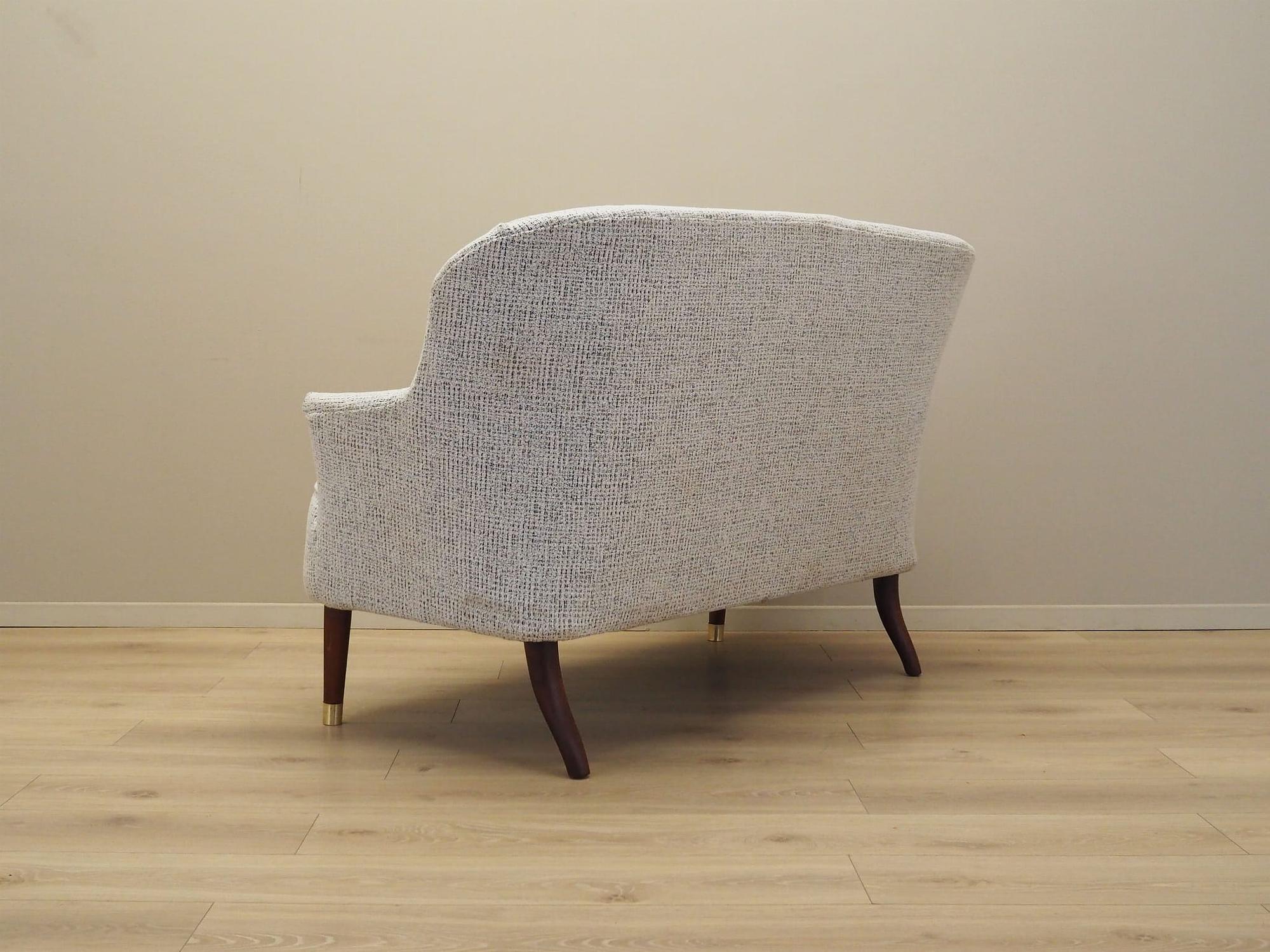 2-Sitzer Sofa Mischgewebe Weiß 1960er Jahre 6