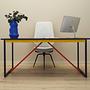 Desk Acacia wood 1980s 1