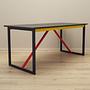 Desk Acacia wood 1980s 6
