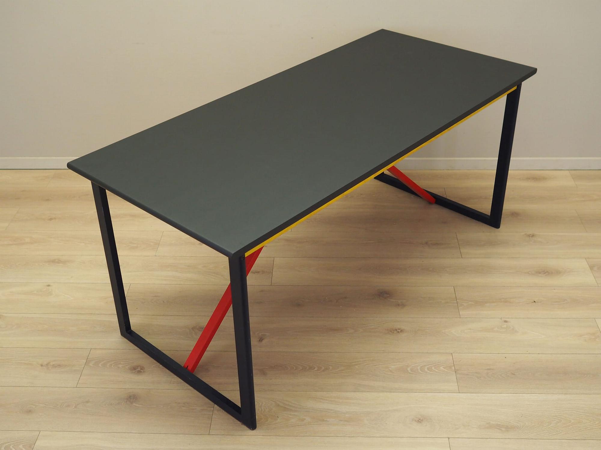 Desk Acacia wood 1980s 7