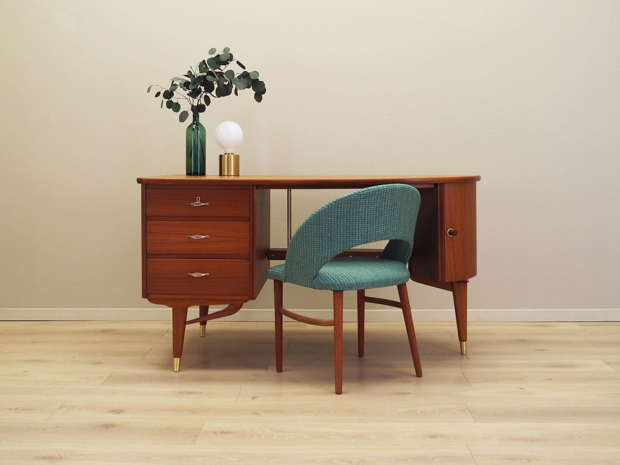 Mahogany Schreibtisch 1960 Jahre 1