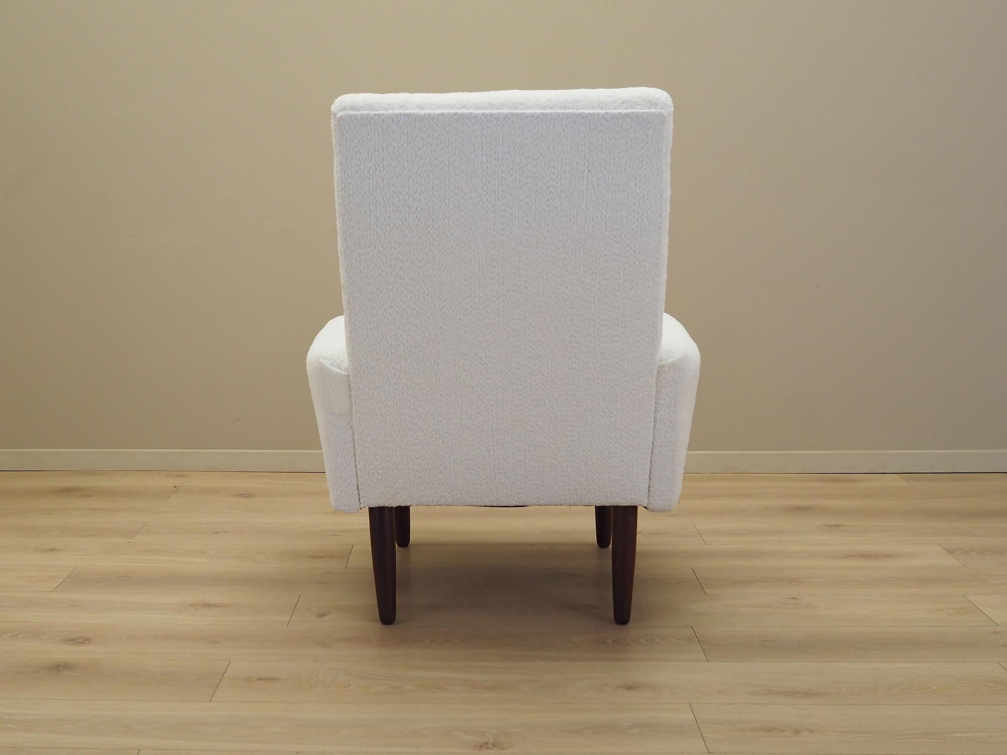 Armchair Textile White 1970s 4