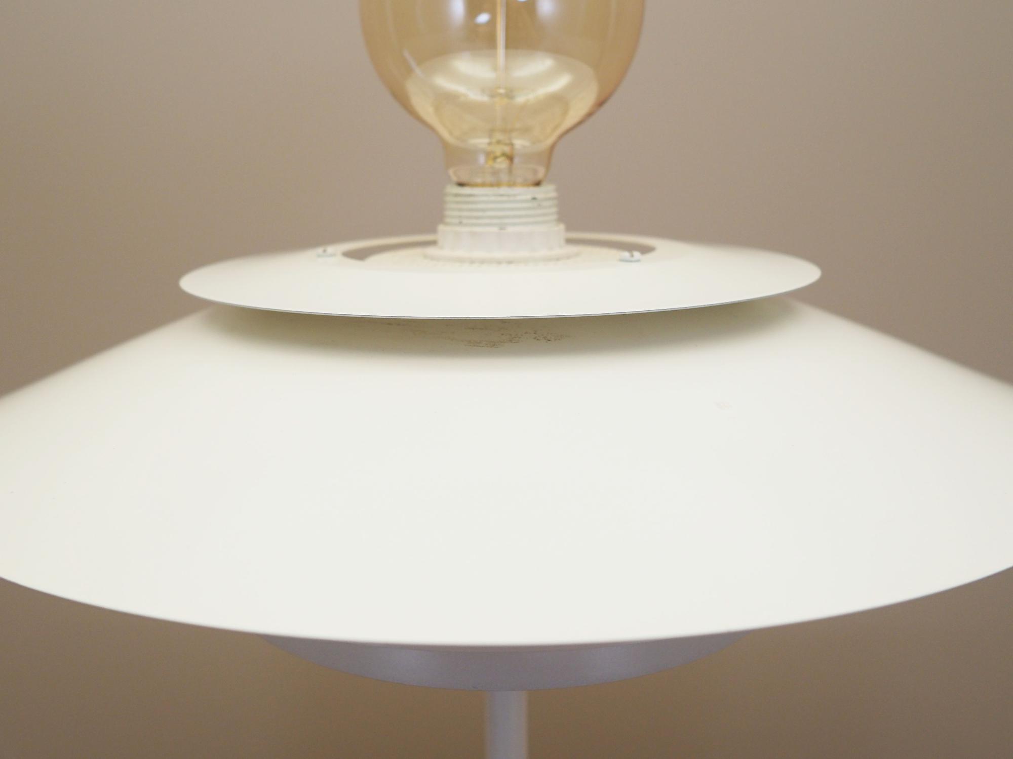 Table lamp metal white 1970s 6