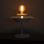 Table lamp metal white 1970s 9