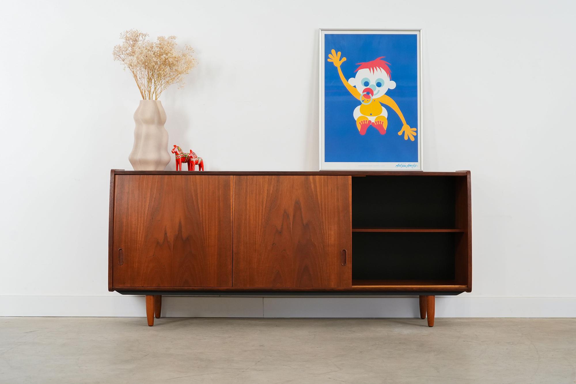 Sideboard in legno di teak anni '70 5