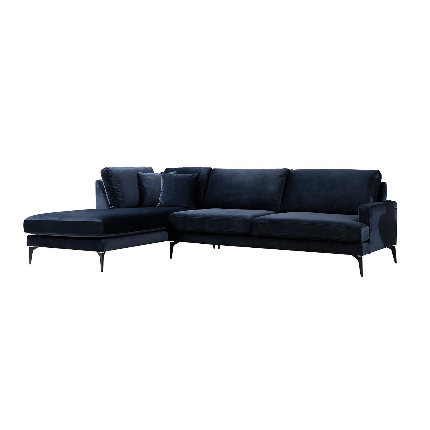 Papira Ecksofa Links Marineblau 0