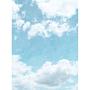 Fototapete Wolken Himme Vlies Blau / Weiß Breite: 1.9 cm 1