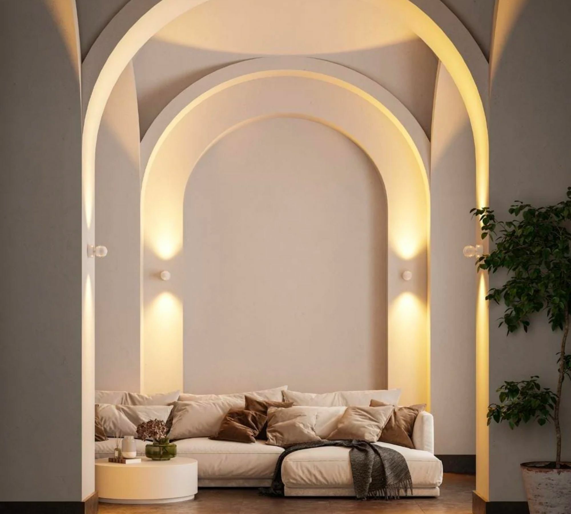 Pontos Wall Lamp Dimmable Glass Aluminum White 1