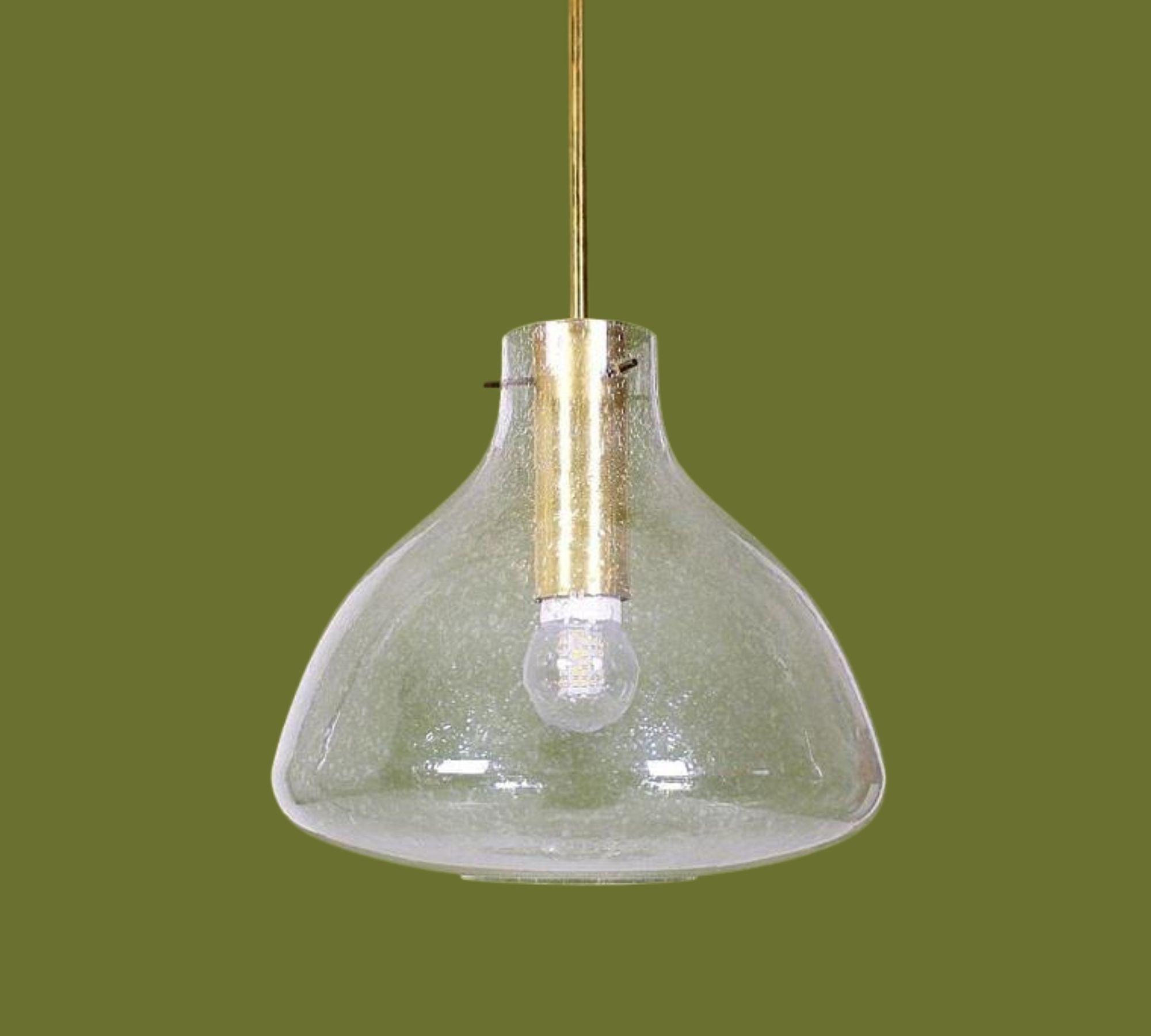 Tulip Pendant Lamp Ice Glass 1960s 0