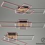 LED ceiling light in frame shape wood look I 2