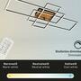 LED ceiling light in frame shape wood look I 5