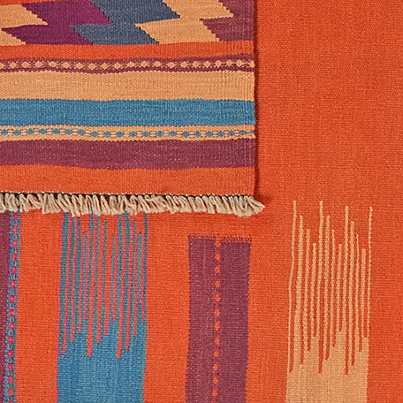 Kilim Gashgai Rug Orange 4