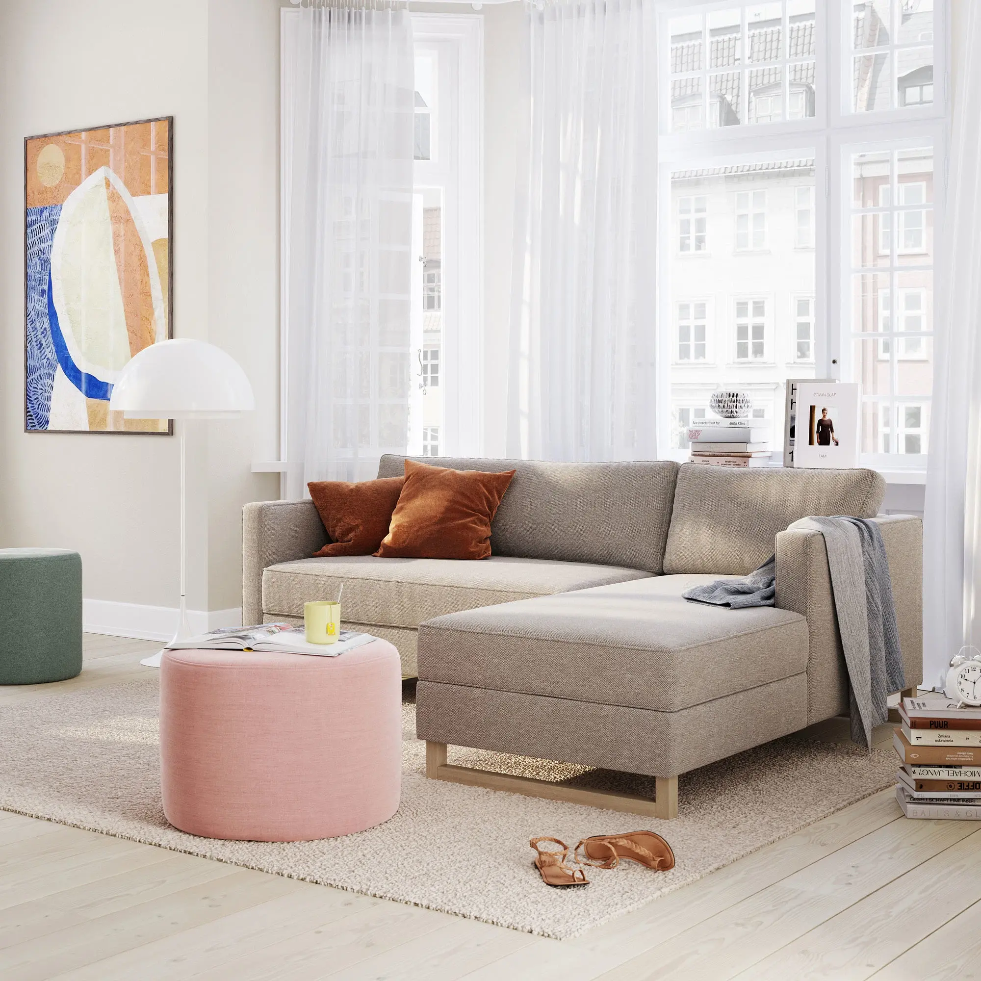 Madison Schlafsofa Récamiere Rechts Danny Cream 7