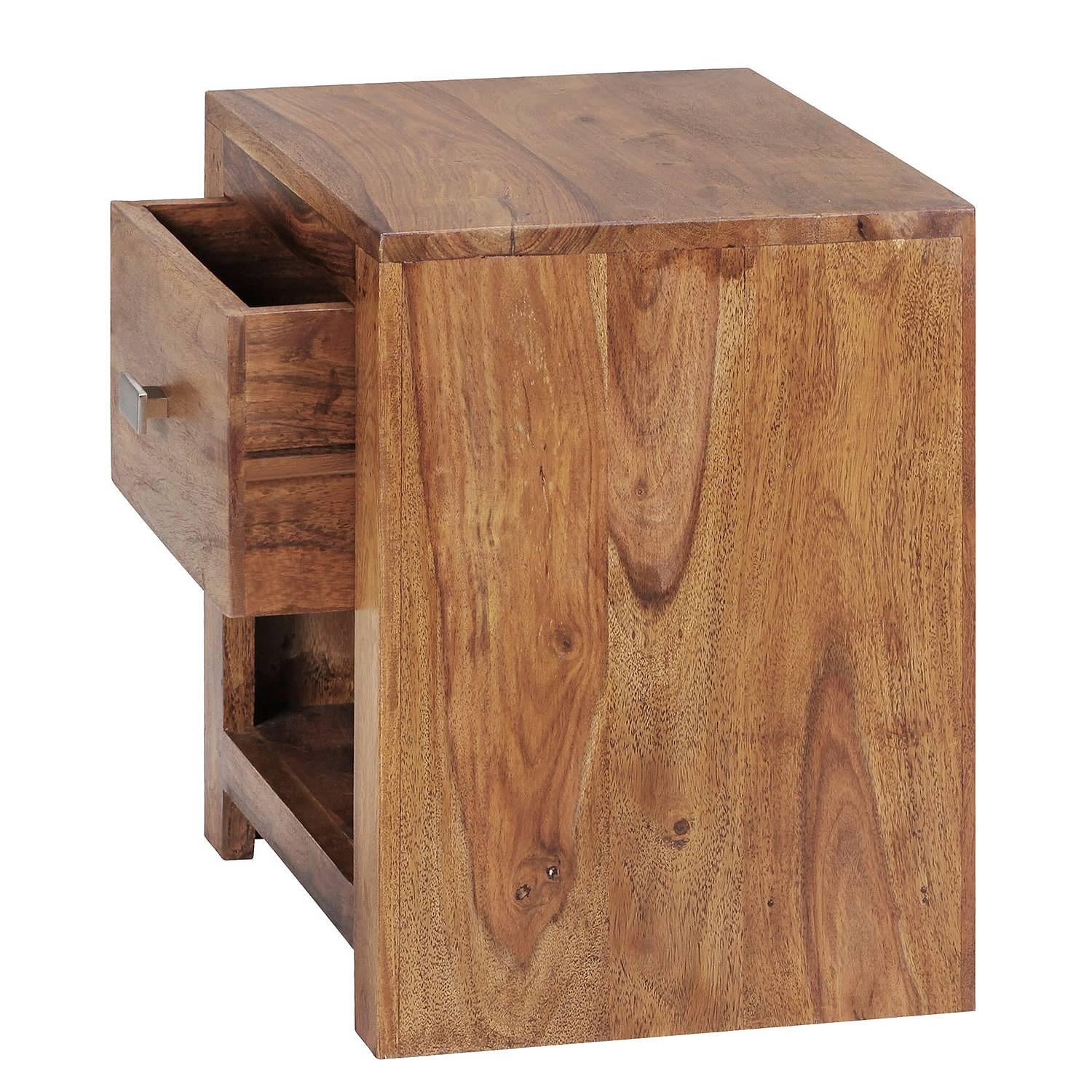 Nightstand Henning Solid wood Brown 4